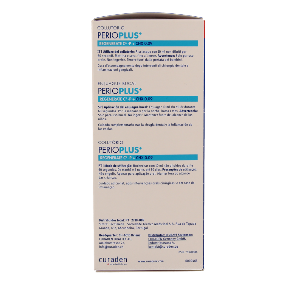 Curaprox Perio plus+ regenerate CHX 0.09 mondspoeling 200.00 Milliliter