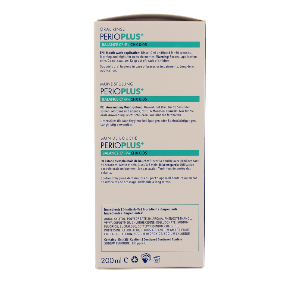Curaprox Perio plus+ balance CHX 0.05 mondspoeling 200.00 Milliliter