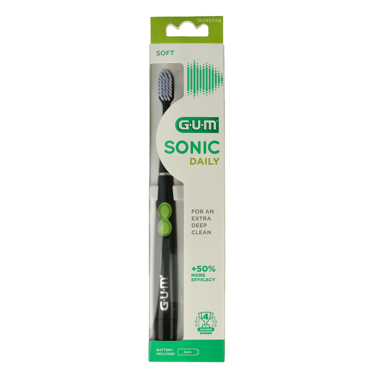 GUM Sonic tandenborstel daily batterij 1.00 Stuks