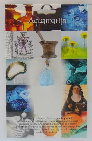 Steengoed Hanger gezondheidssteen aquamarijn 1 Stuks