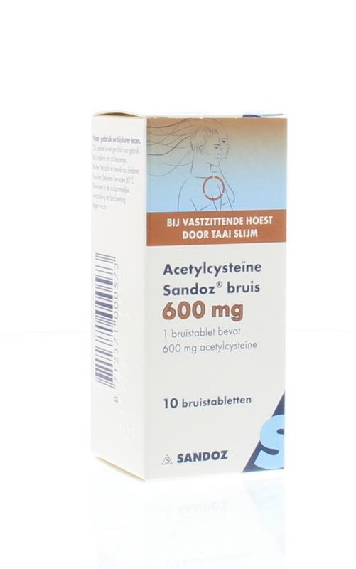 Sandoz Acetylcysteine 600mg 10 Bruistabletten