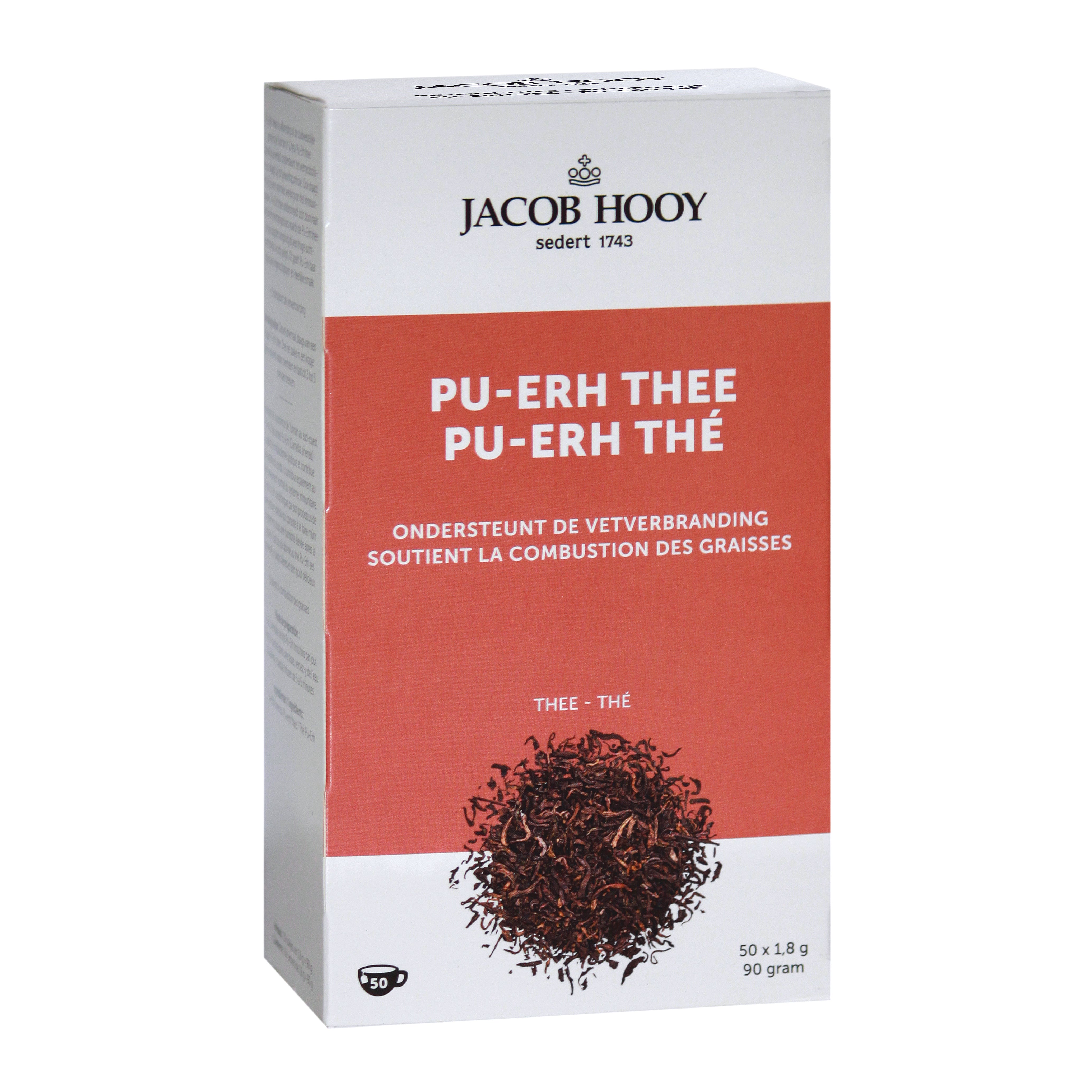 Jacob Hooy Pu erh theezakjes 50.00 Zakjes
