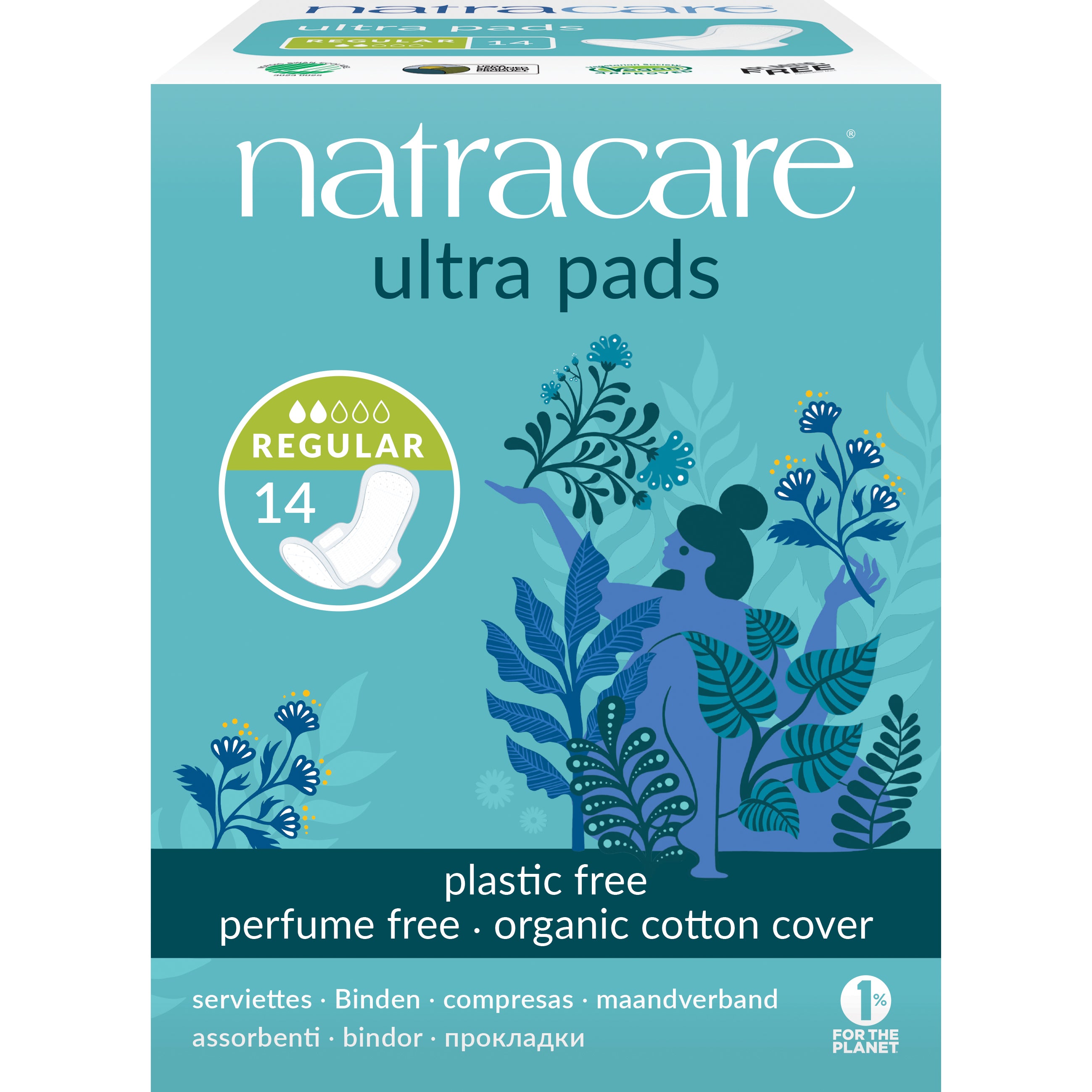 Natracare Maandverband ultra met vleugels 14.00 Stuks