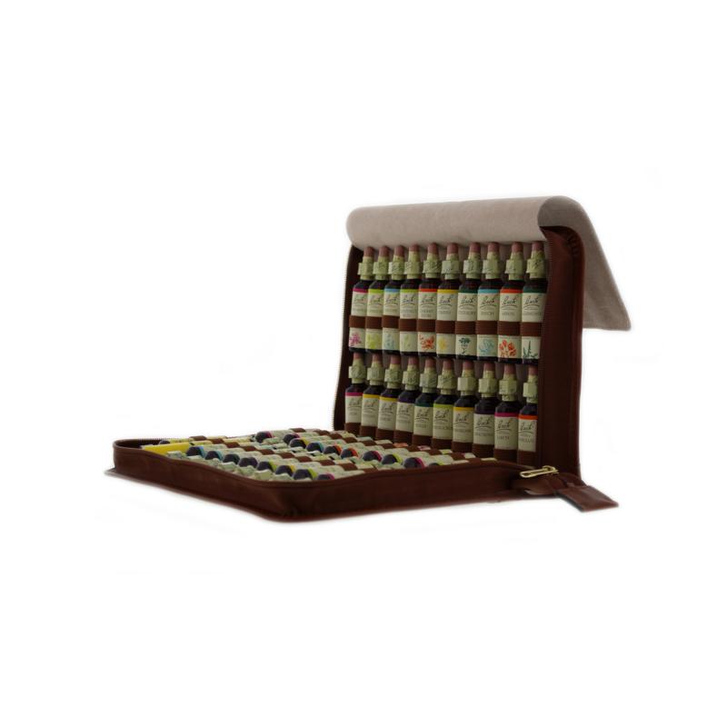 Bach Bloesemremedies set 20ml leder met inhoud  1 Set