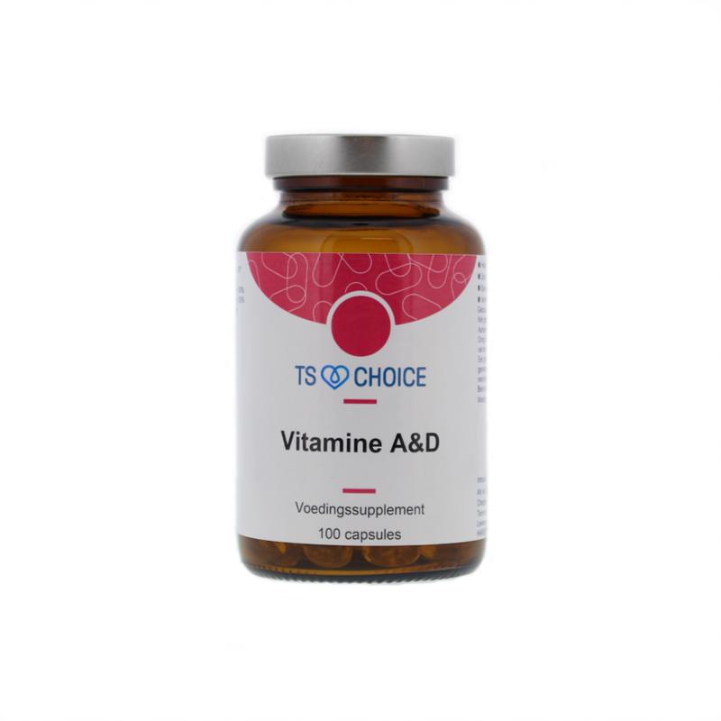 TS Choice Vitamine A en D kabeljauwlever 100 Capsules