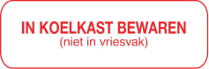 Blockland Strooketiket koelkast bew niet vriesvak 30 x 7mm 1000 Stuks