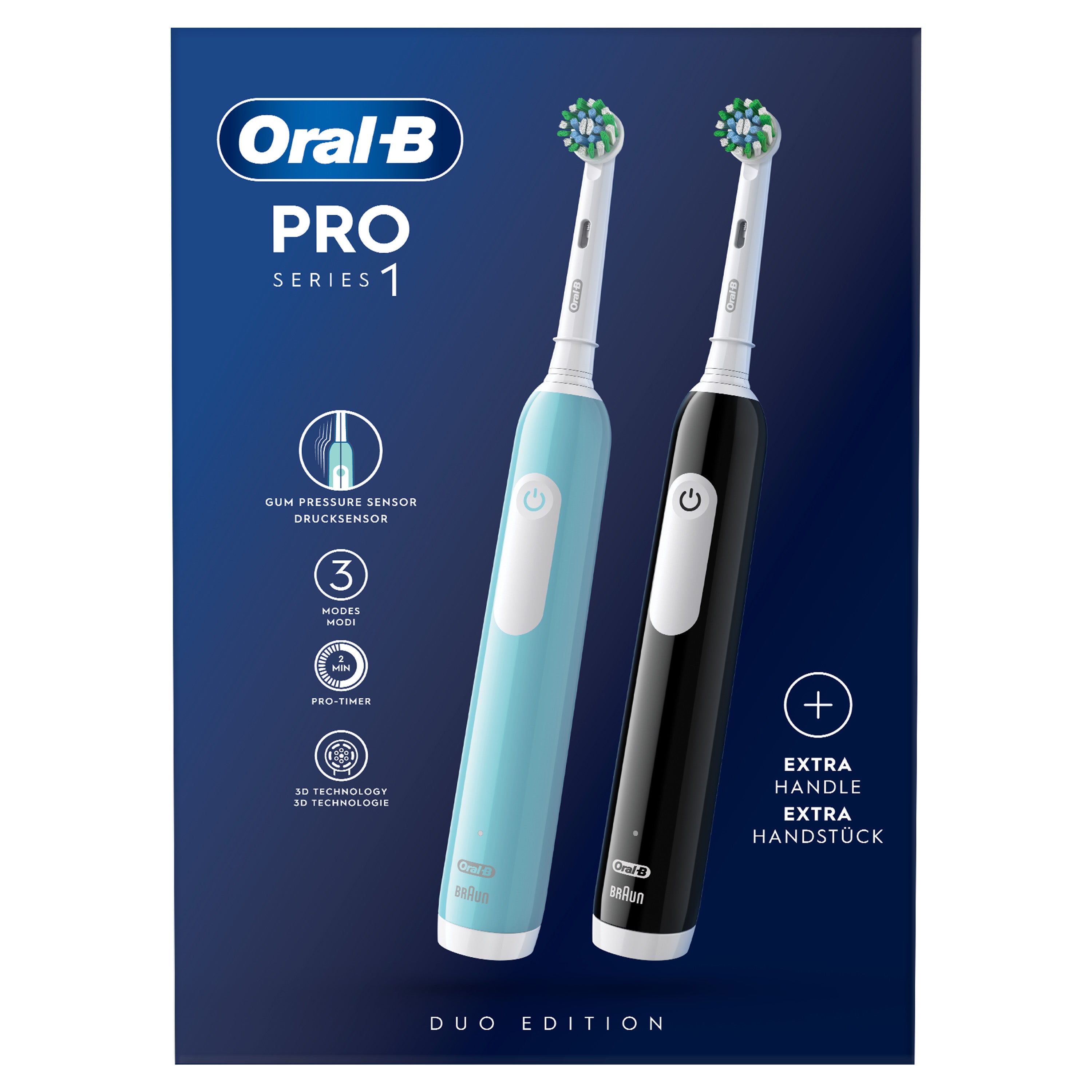 Oral B Tandenborstel elektr Pro TQ black & white 2 Stuks
