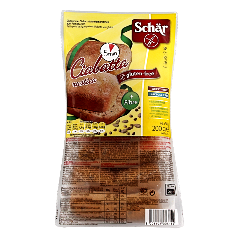 Schar Ciabatta rustica glutenvrij 4 Stuks