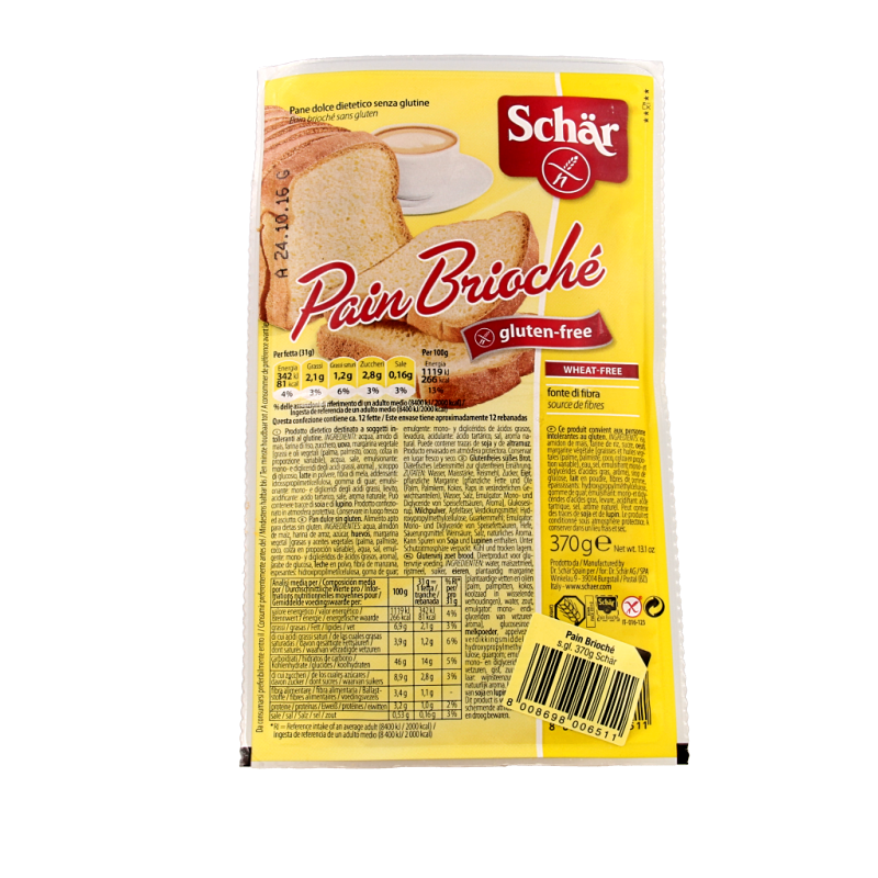 Schar Pain brioche glutenvrij 370 Gram