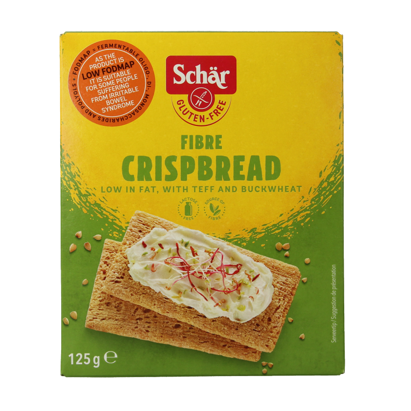 Schar Fibre crispbread/crackers glutenvrij 125 Gram