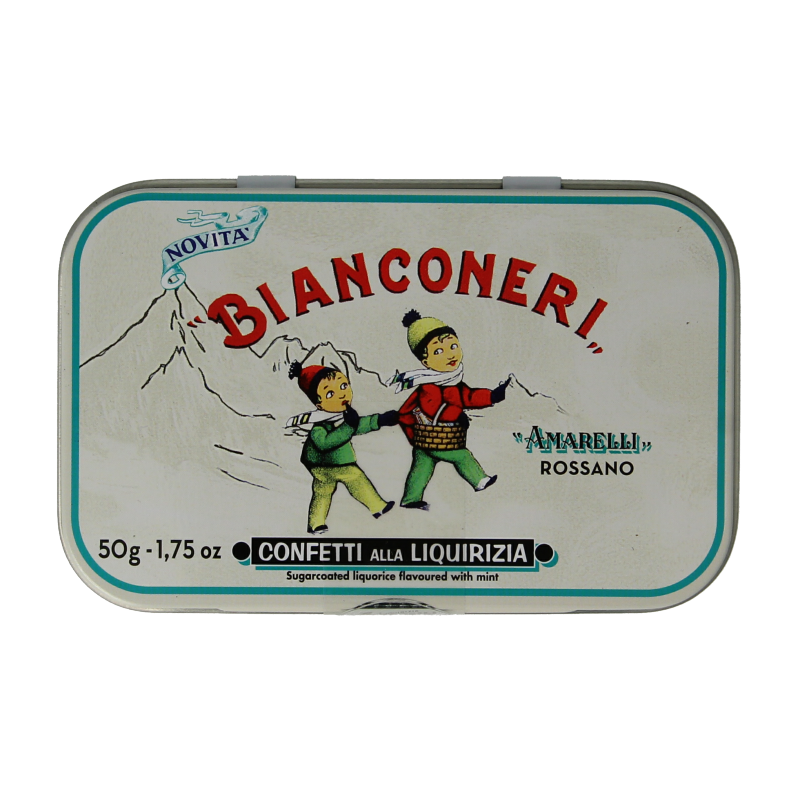 Amarelli Laurierdrop blikje pepermunt wit 50 Gram