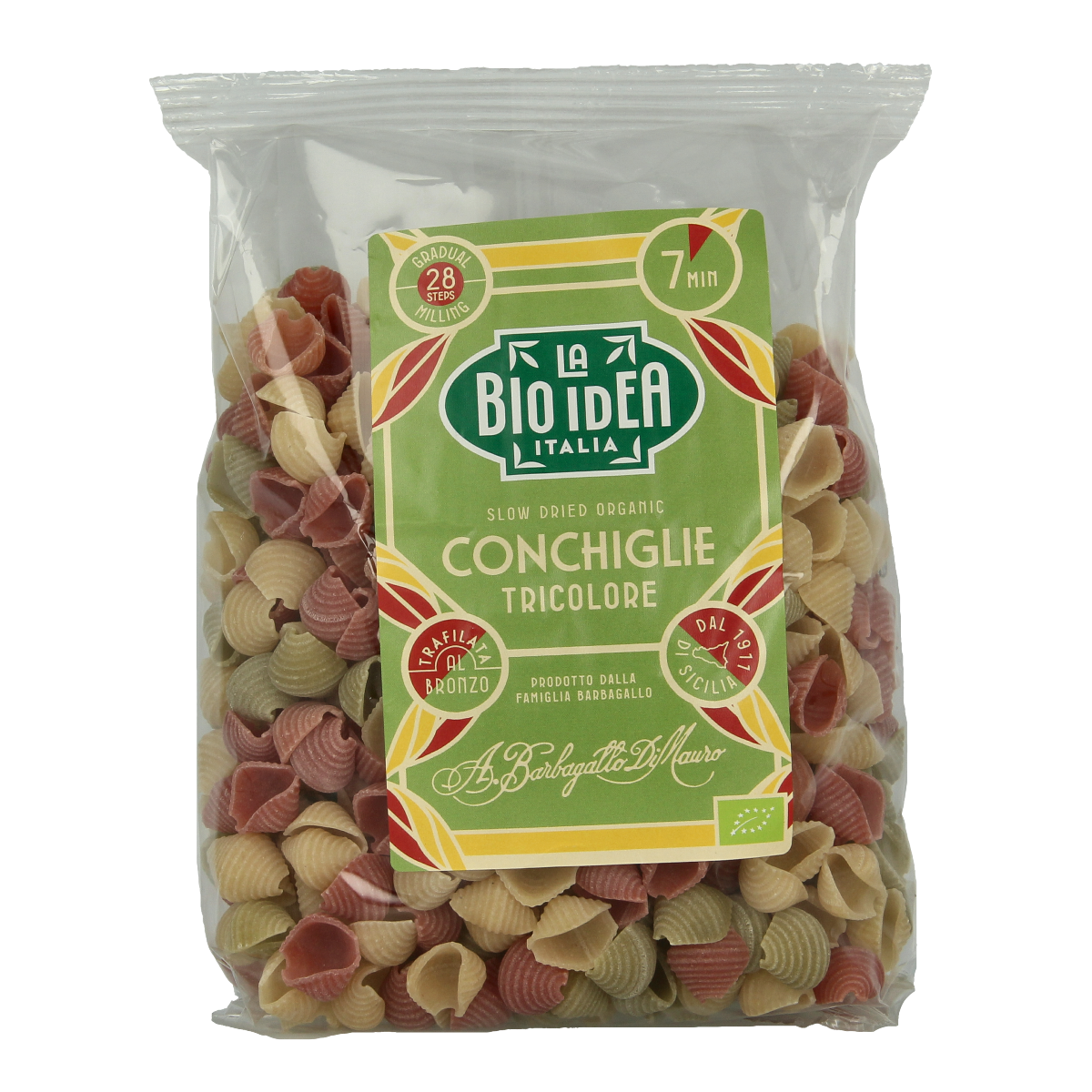 Bioidea Grote schelp tricolore bio 500.00 Gram