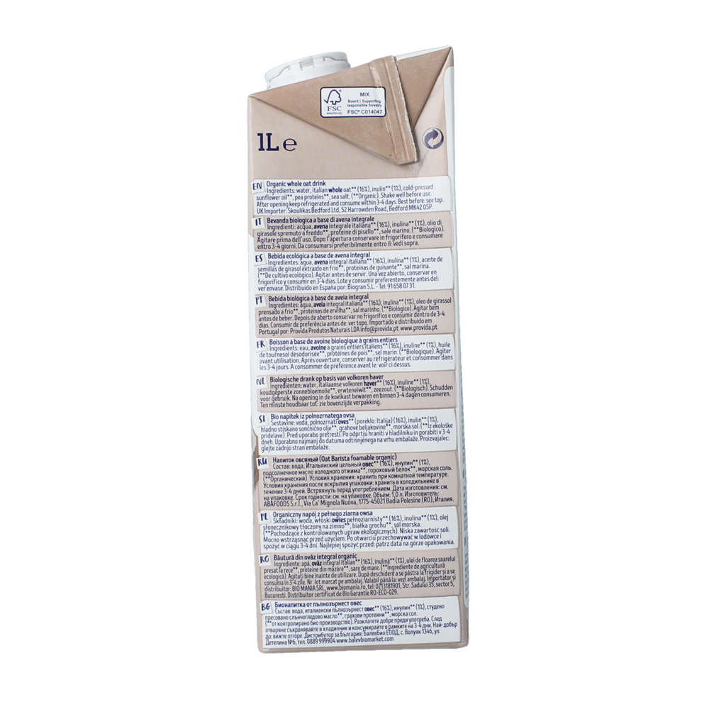 Isola Bio Oat barista bio 1.00 Liter