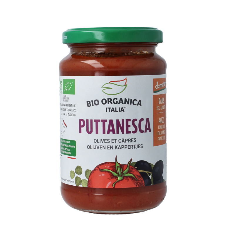 Bio Organica  Pastasaus olijf & kappertjes demeter 350 Gram
