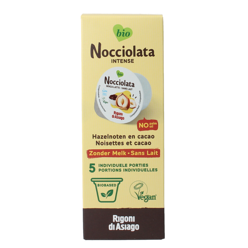 Nocciolata Intense vegan cups 5 x 20gram bio 100 Gram