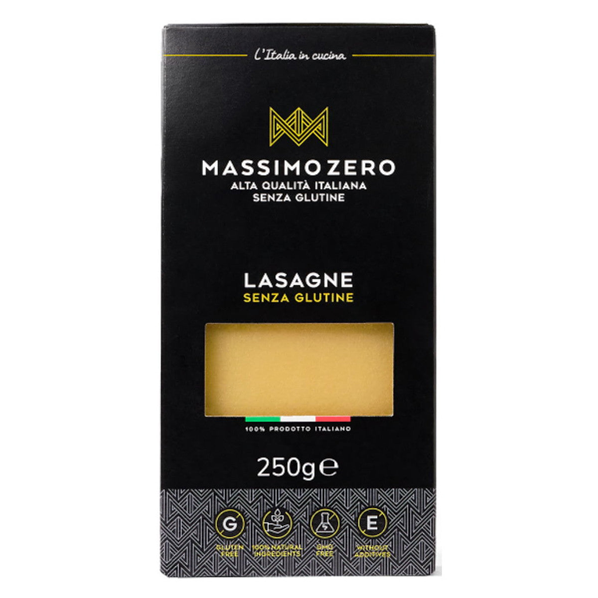 Massimo Zero	 Lasagne glutenvrij 250 Gram