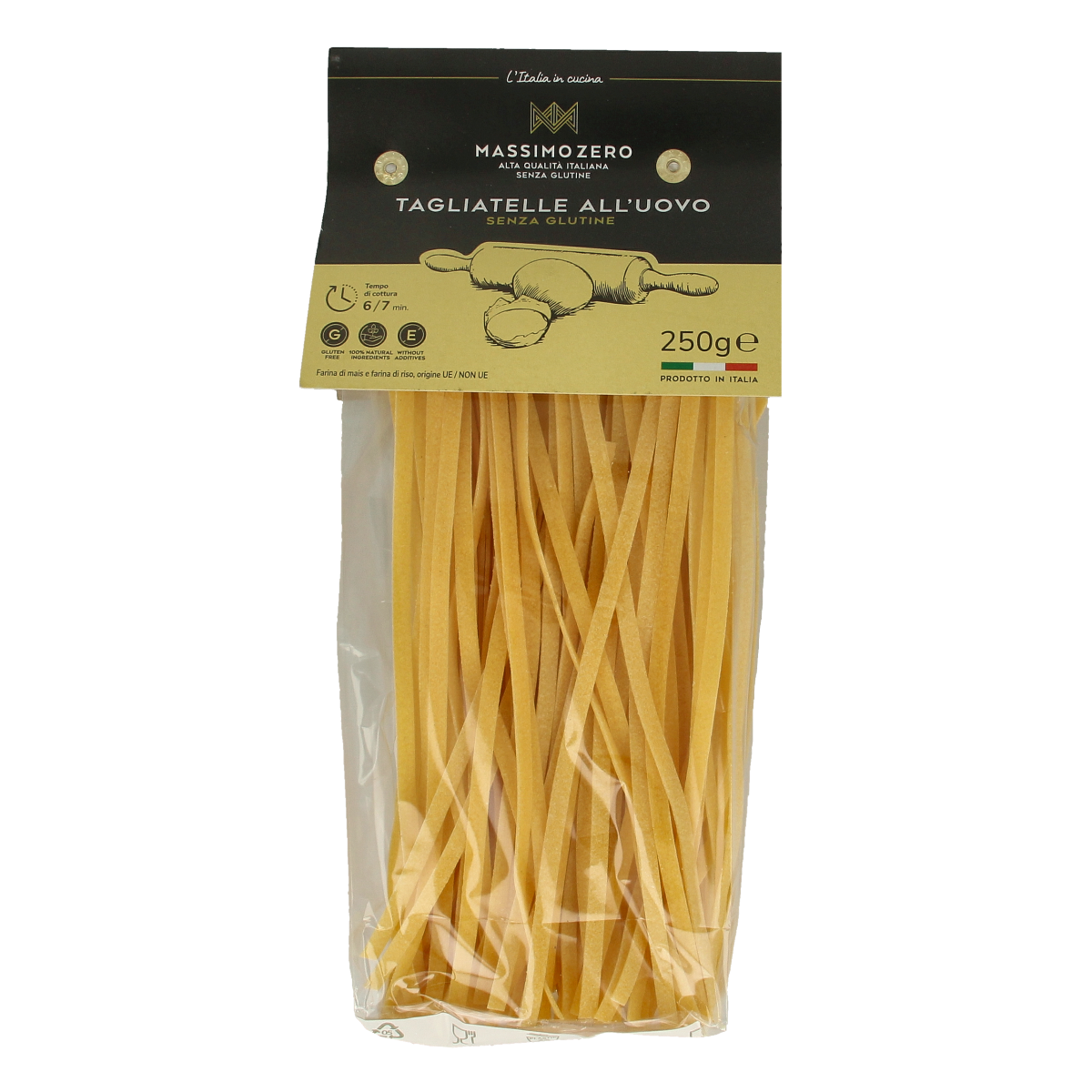 Massimo Zero Tagliatelle eierpasta glutenvrij 250.00 Gram