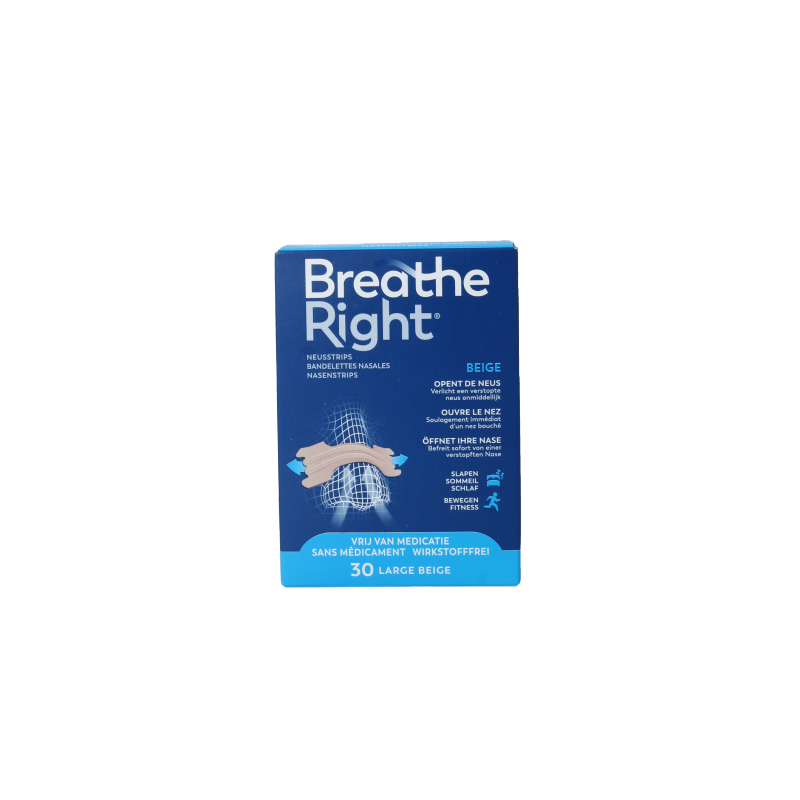 Breathe Right Neusstrips right large 30 Stuks