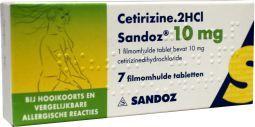 Sandoz Cetirizine 2HCl 10mg 7 Tabletten