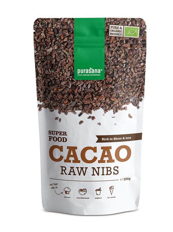 Purasana Cacao nibs vegan bio 200 Gram