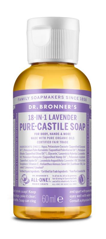 Dr Bronners Liquid soap lavendel 60 Milliliter