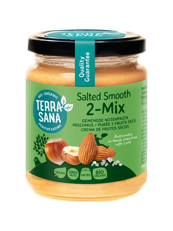 TerraSana 2 mix notenpasta hazelnoot amandelpasta  bio 250 Gram