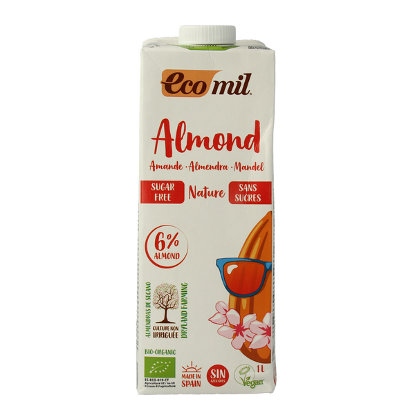 Ecomil Amandeldrank naturel suikervrij bio 1.00 Liter