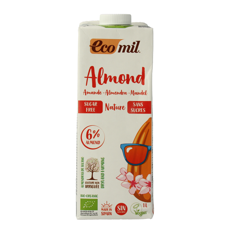 Ecomil Amandeldrank naturel suikervrij bio 1 Liter