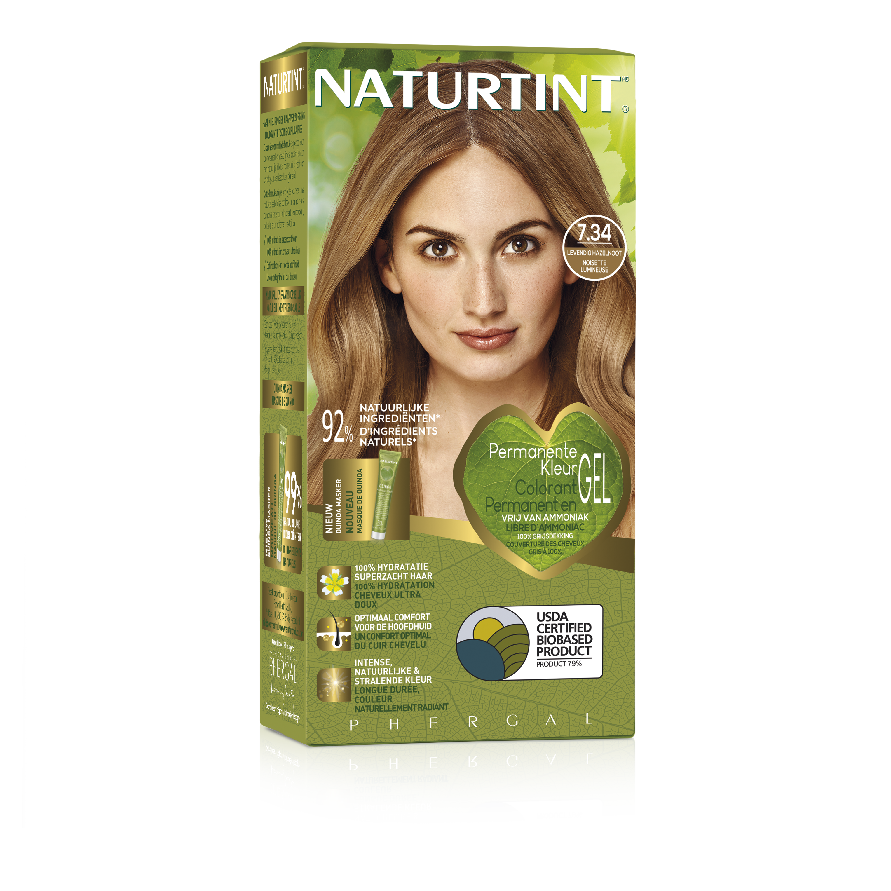 Naturtint 7.34 Helder hazelnoot 170.00 Milliliter