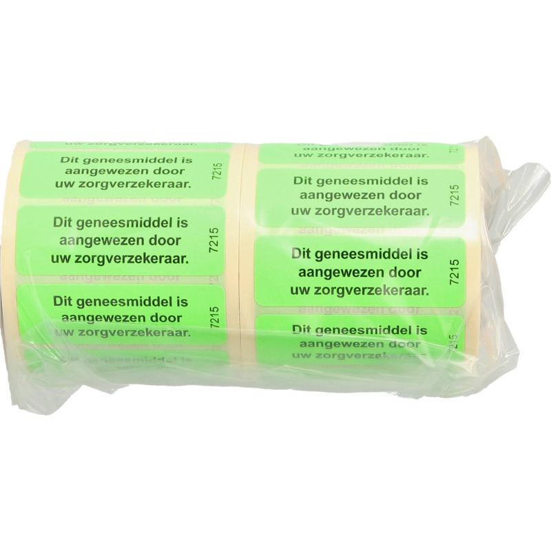 Spruyt Hillen Sticker geneesmiddel aangewezen zorgverzkereraar 1000 Stuks