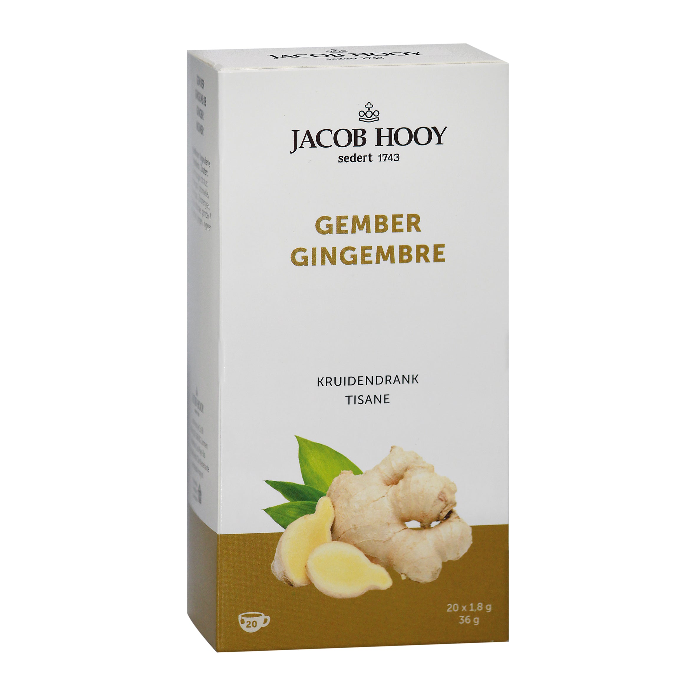Jacob Hooy Gember theezakjes 20.00 Zakjes