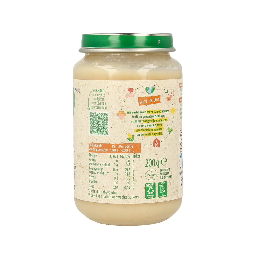 Olvarit Banaan appel yoghurt 6M50 200.00 Gram