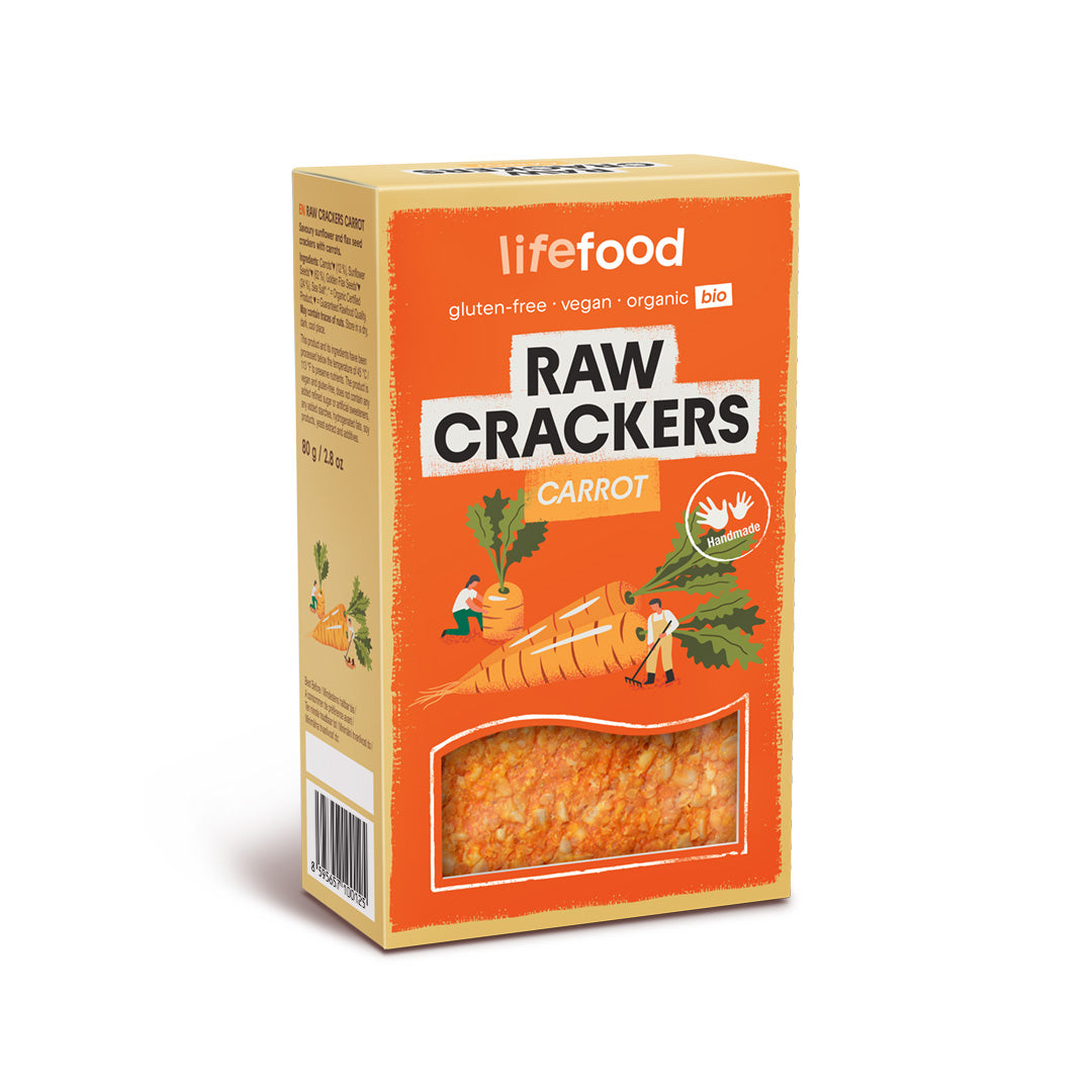 Lifefood Life crackers wortel raw bio 80 Gram