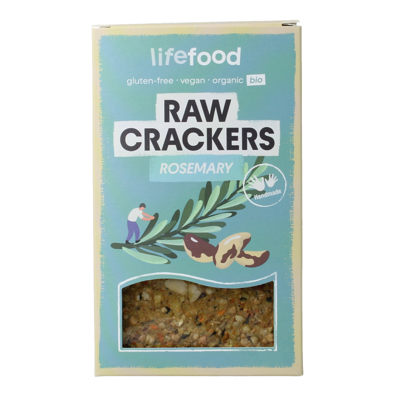 Lifefood Life crackers rozemarijn raw bio 90 Gram