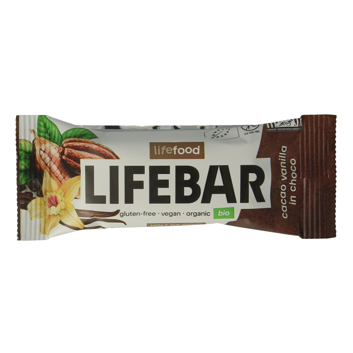 Lifefood Lifebar inchoco chocolade vanille raw bio 40.00 Gram