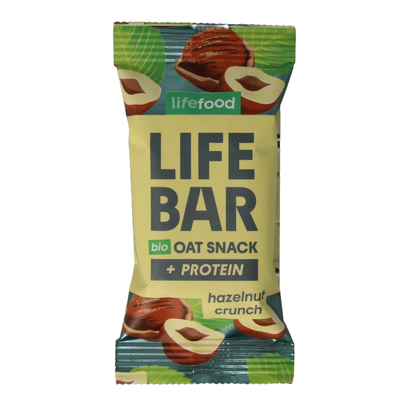 Lifefood Lifebar oatsnack proteine hazelnoot crunch bio 40 Gram