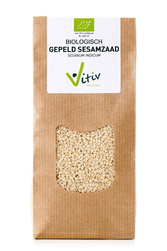 Vitiv Sesamzaad wit gepeld bio 500 Gram