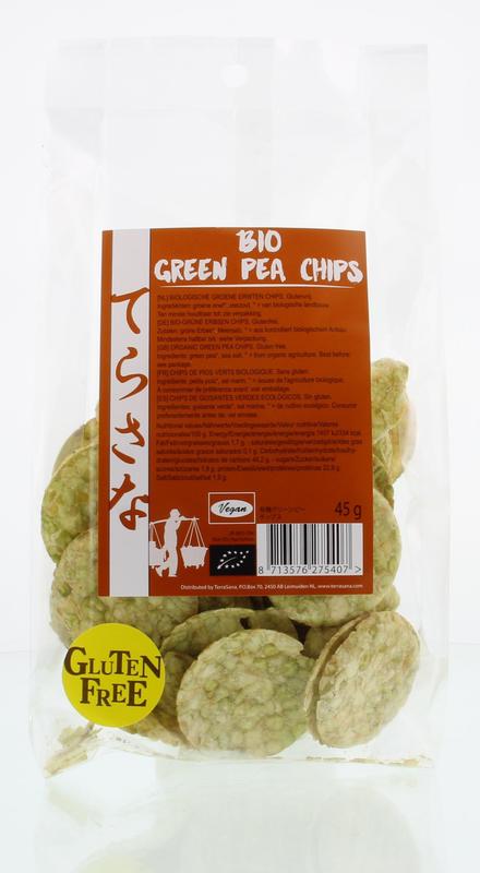 TS Import Groene erwtenchips bio 45 Gram