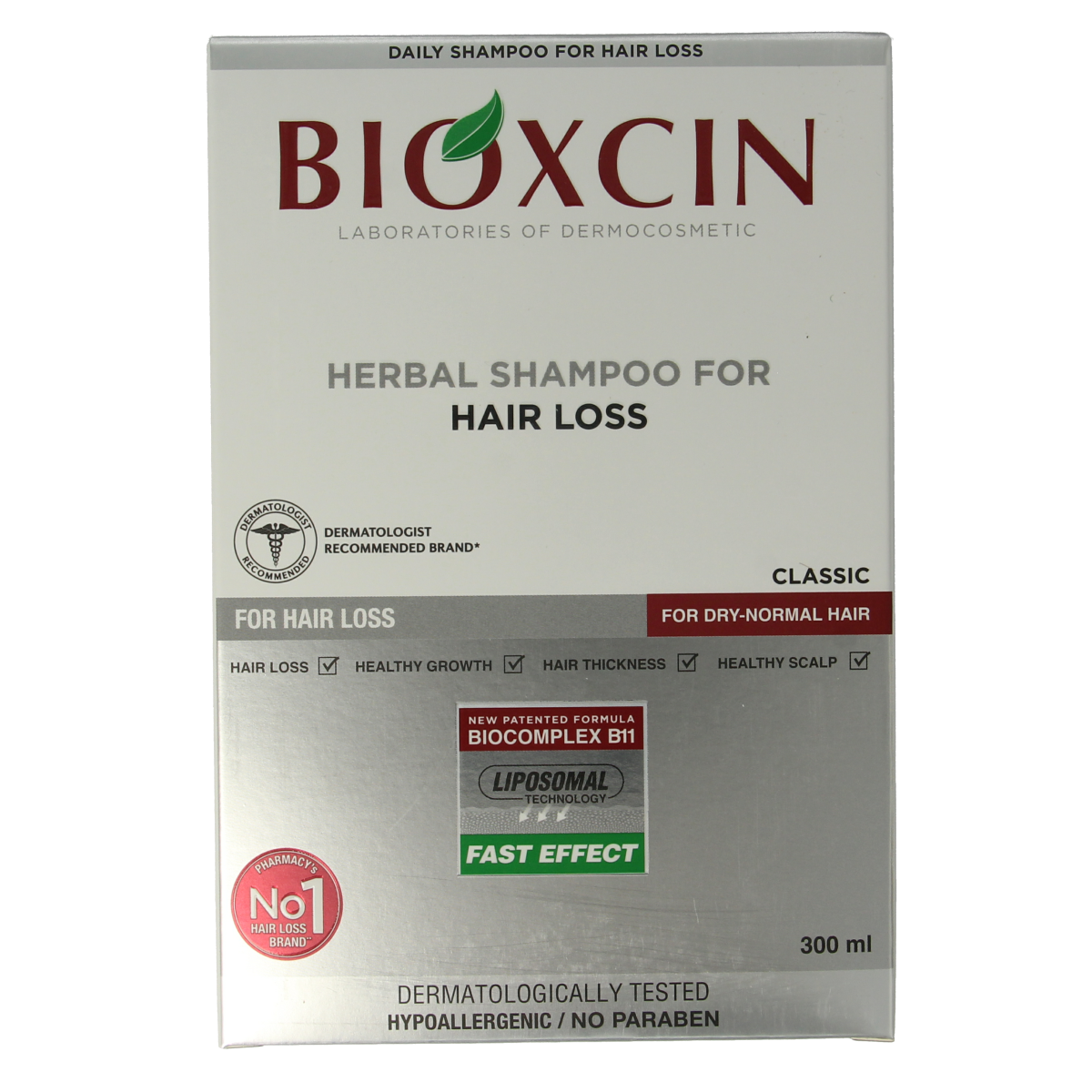 Bioxcin Shampoo normaal/droog haar 300.00 Milliliter
