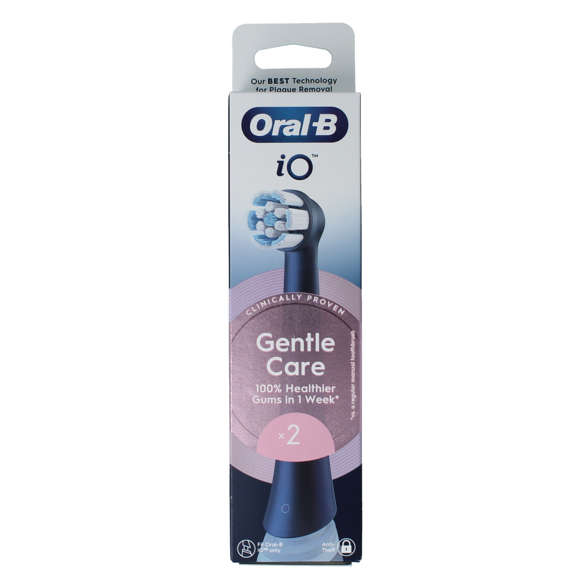 Oral B Opzetborstel IO gentle care zwart 2.00 Stuks