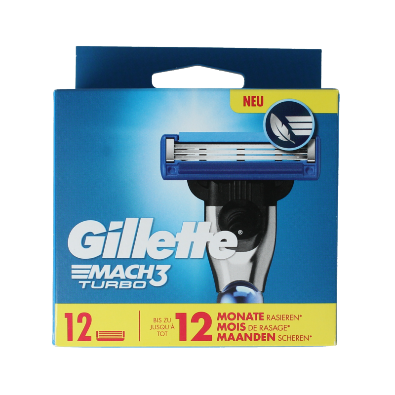 Gillette Mach 3 turbo blades 12 Stuks