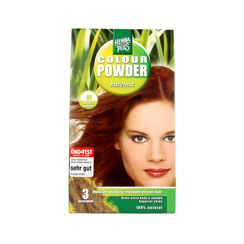 Henna Plus Colour powder 51 hazelnut 100 Gram
