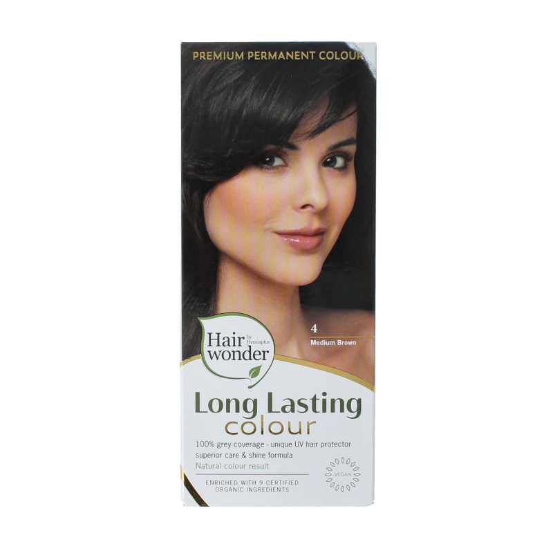 Henna Plus Long lasting colour 4 medium brown 100 Milliliter