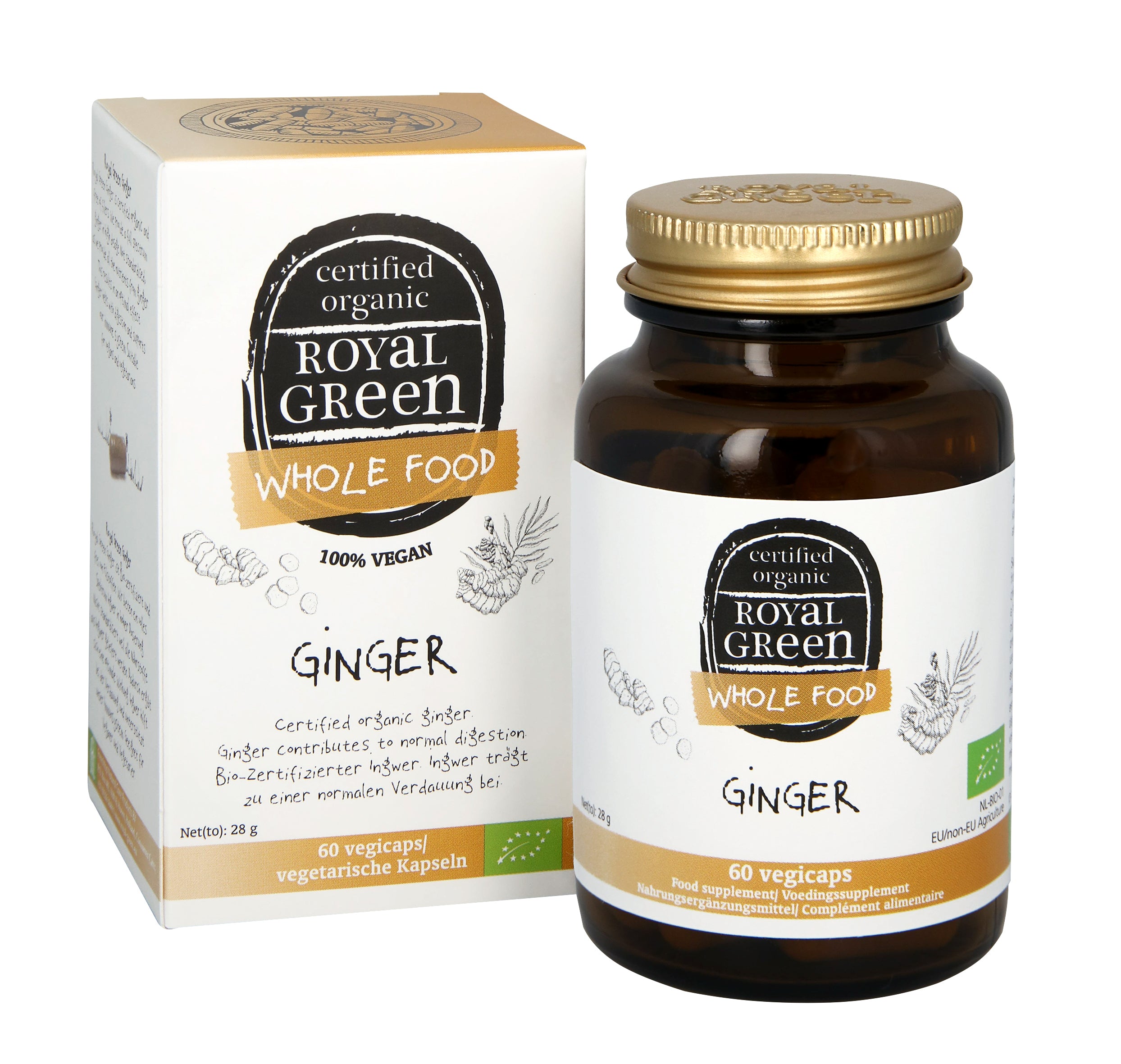Royal Green Ginger bio 60.00 Vegetarische capsules