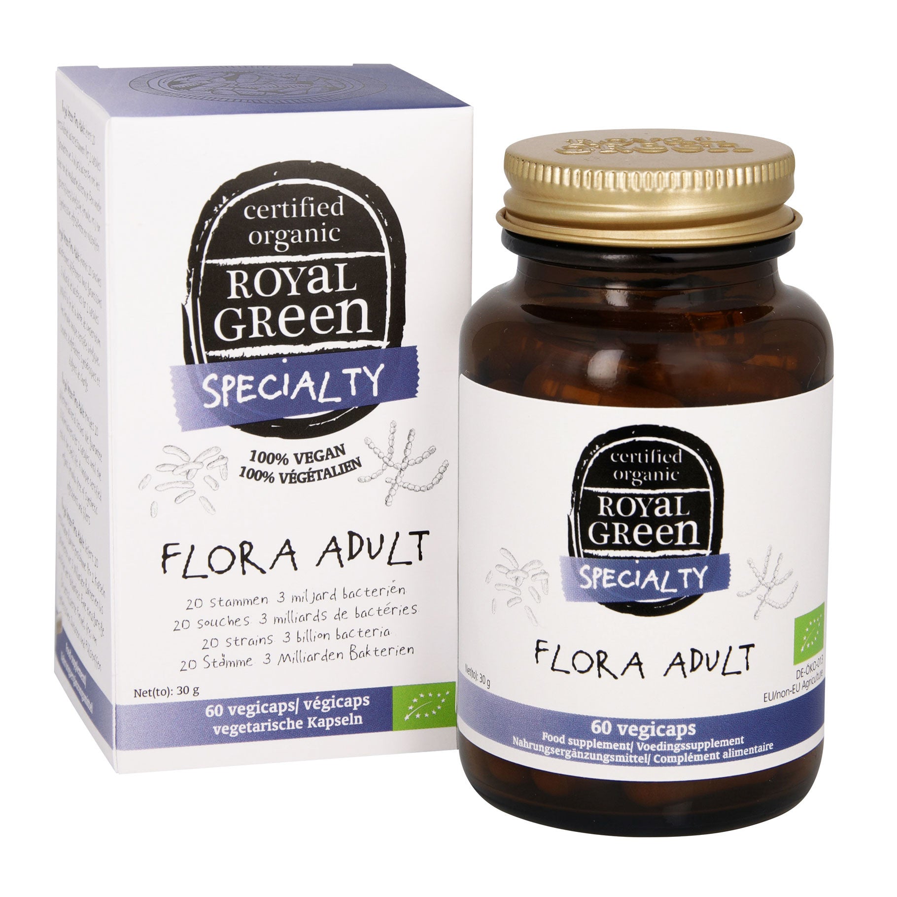 Royal Green Flora adult bio 60.00 Vegetarische capsules
