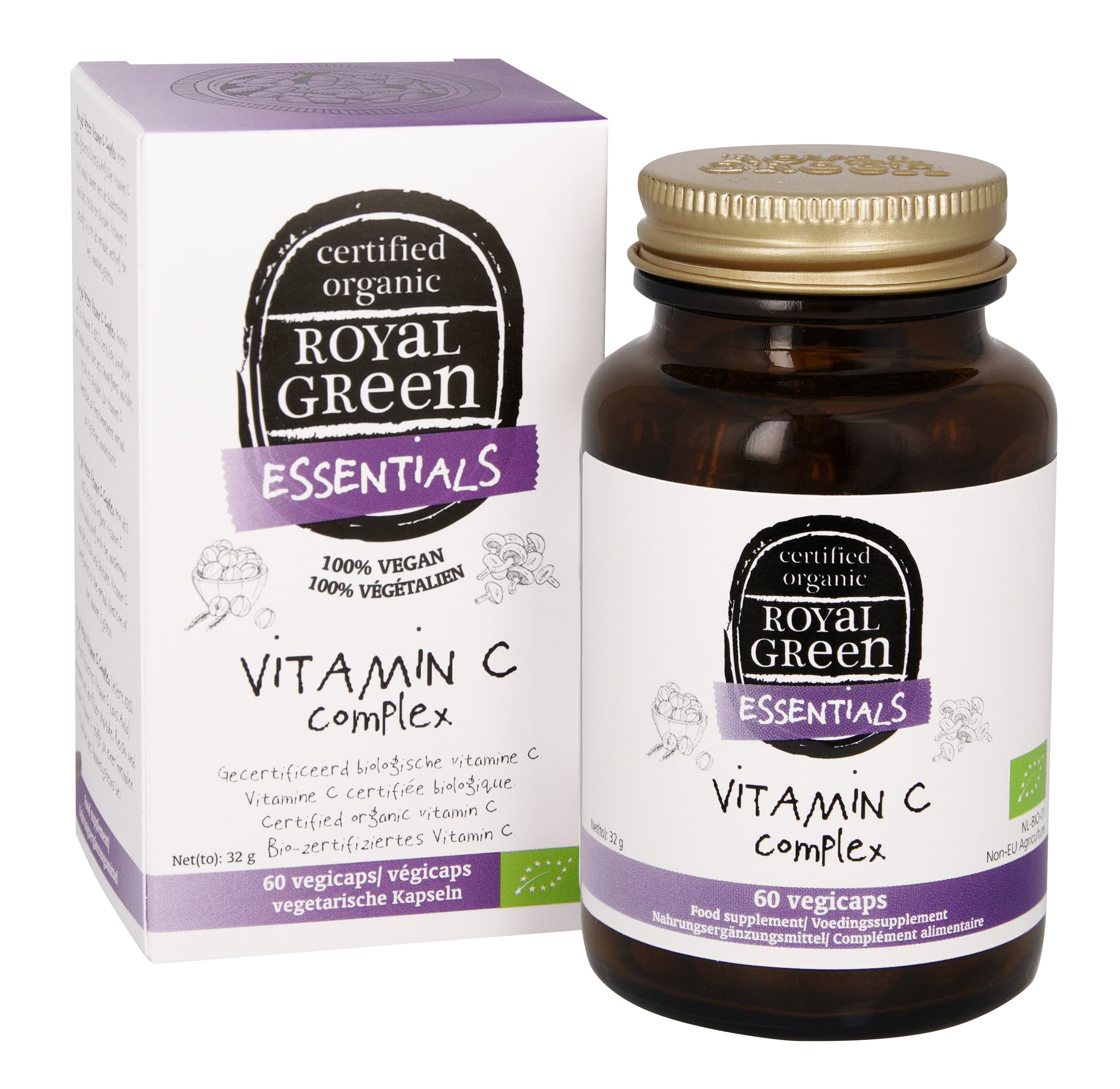 Royal Green Vitamine C complex bio 60.00 Vegetarische capsules