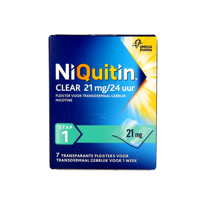 Niquitin Stap clear 21mg/24 uur 7 Stuks