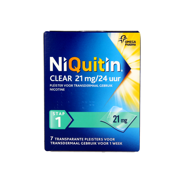 Niquitin Stap clear 21mg/24 uur 7.00 Stuks