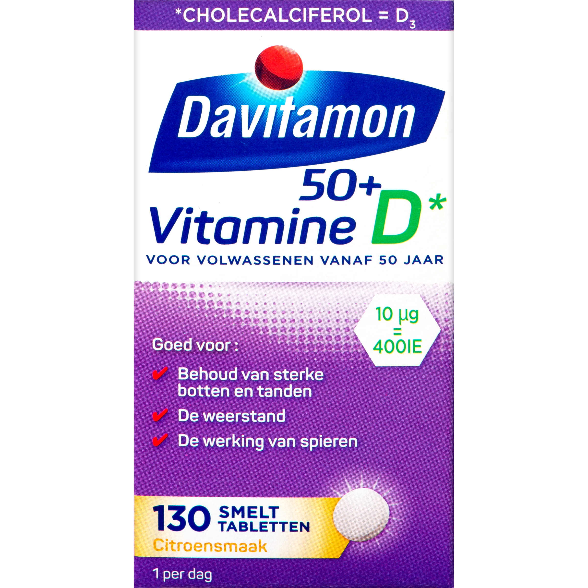 Davitamon Vitamine D 50+ smelttablet 130.00 Tabletten