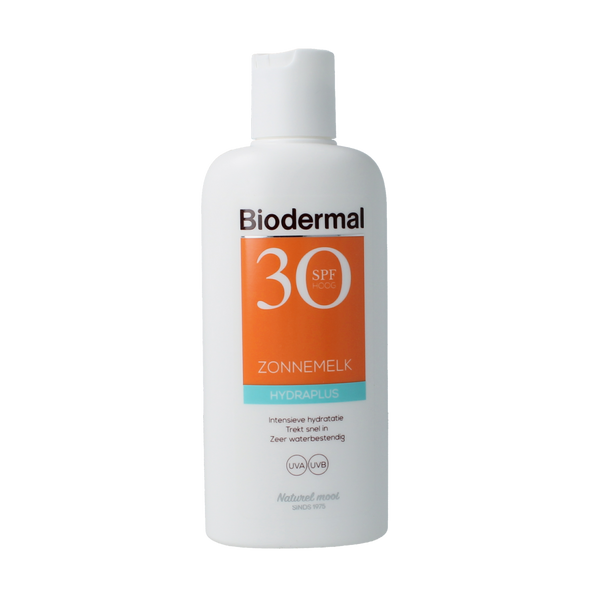 Biodermal Zonnemelk hydraplus SPF30 200.00 Milliliter